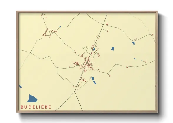 Une affiche de carte sur Budelière