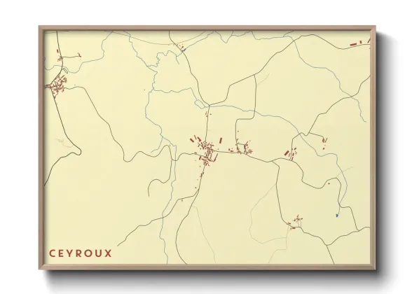 Une affiche de carte sur Ceyroux