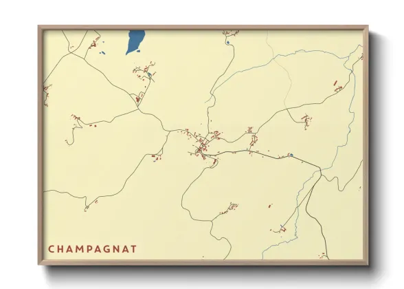 Une affiche de carte sur Champagnat