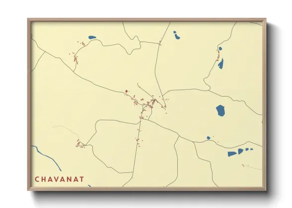 Une affiche de carte sur Chavanat