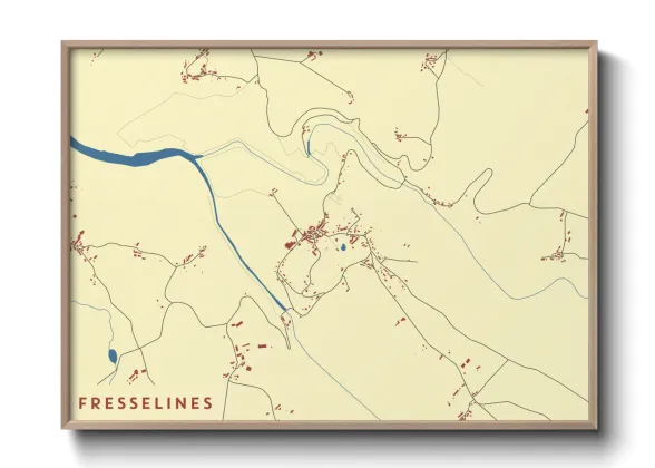 Une affiche de carte sur Fresselines