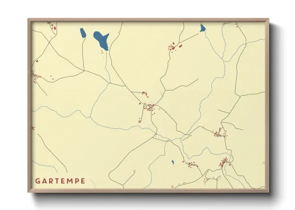 Une affiche de carte sur Gartempe
