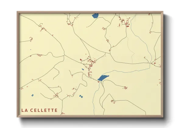 Une affiche de carte sur La Cellette