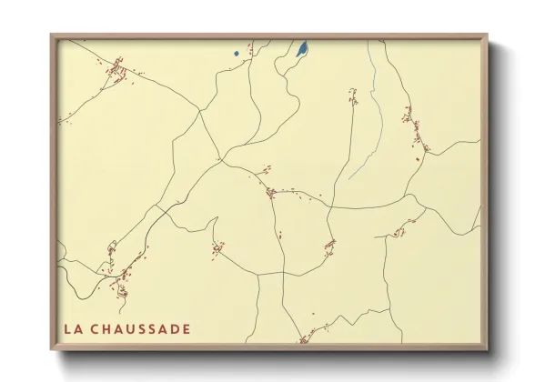 Une affiche de carte sur La Chaussade