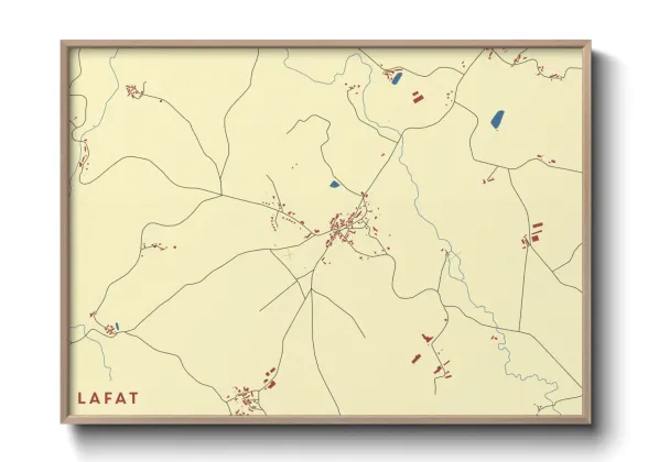 Une affiche de carte sur Lafat