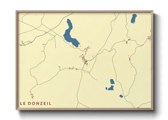 Une affiche de carte sur Le Donzeil