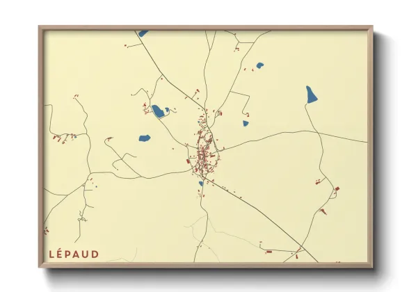 Une affiche de carte sur Lépaud