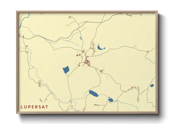 Une affiche de carte sur Lupersat