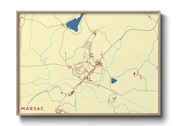 Une affiche de carte sur Marsac