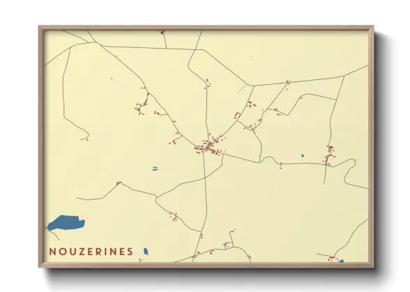 Une affiche de carte sur Nouzerines