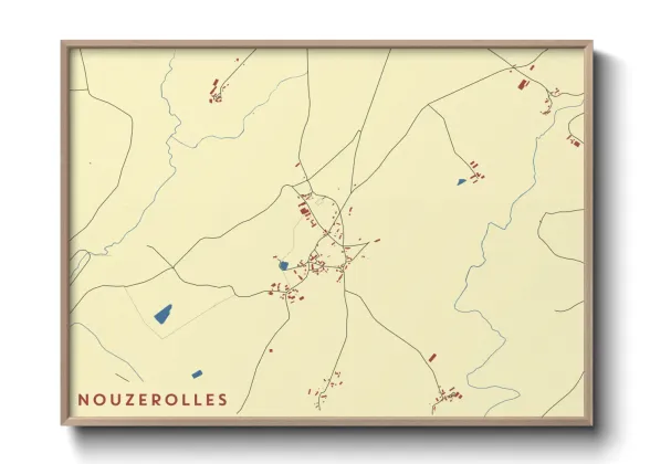Une affiche de carte sur Nouzerolles