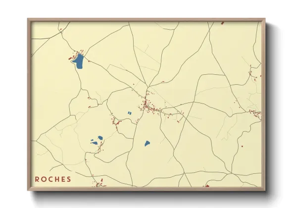 Une affiche de carte sur Roches