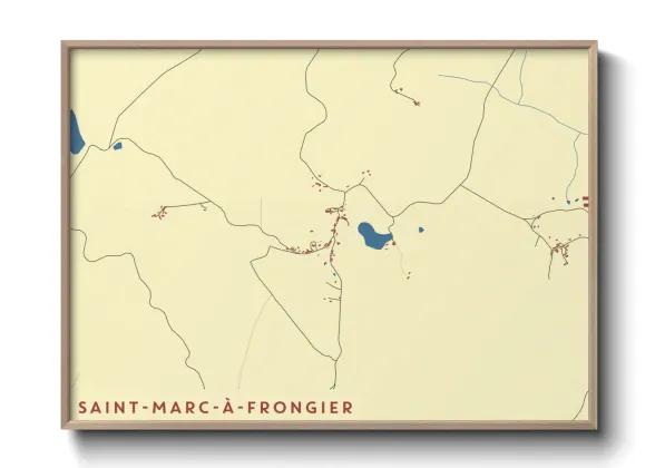 Une affiche de carte sur Saint-Marc-à-Frongier