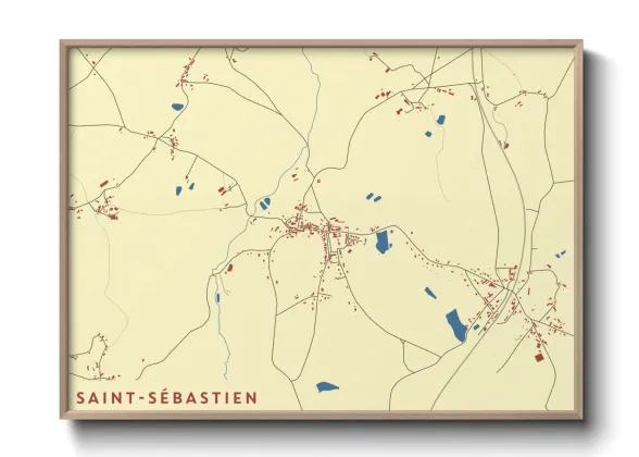 Une affiche de carte sur Saint-Sébastien