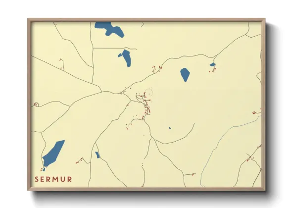 Une affiche de carte sur Sermur