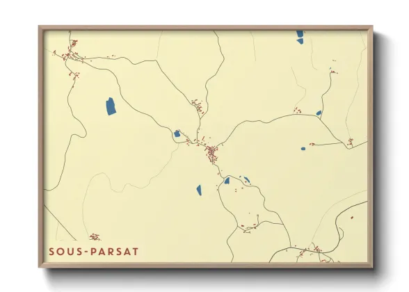 Une affiche de carte sur Sous-Parsat