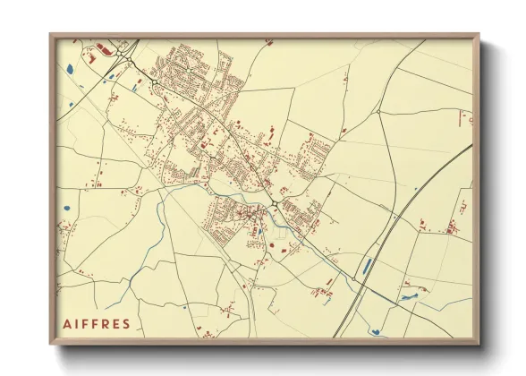 Une affiche de carte sur Aiffres