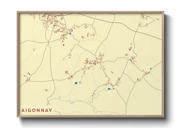 Une affiche de carte sur Aigonnay