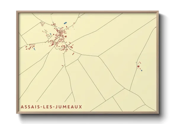 Une affiche de carte sur Assais-les-Jumeaux