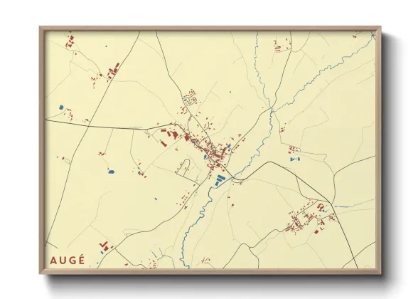 Une affiche de carte sur Augé
