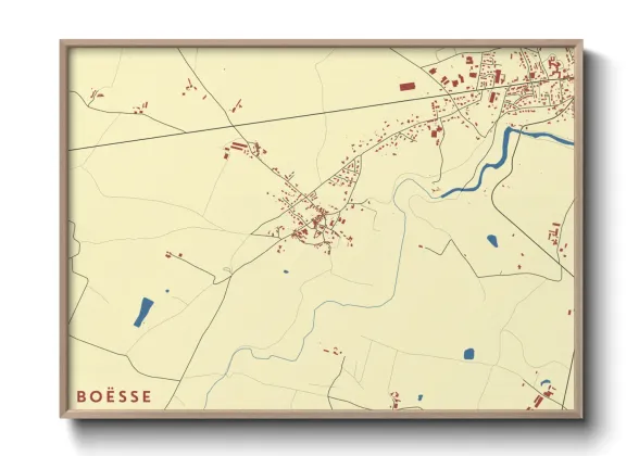 Une affiche de carte sur Boësse