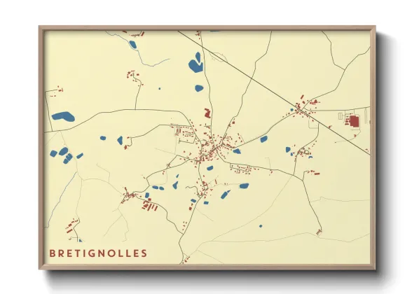 Une affiche de carte sur Bretignolles