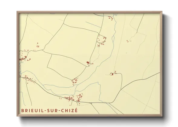 Une affiche de carte sur Brieuil-sur-Chizé