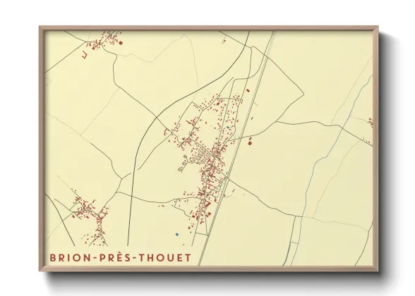 Une affiche de carte sur Brion-près-Thouet