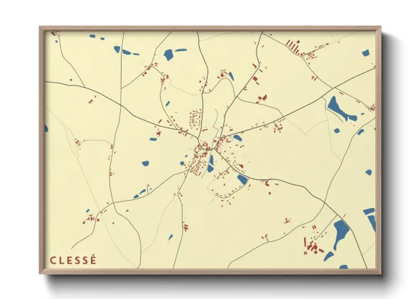 Une affiche de carte sur Clessé