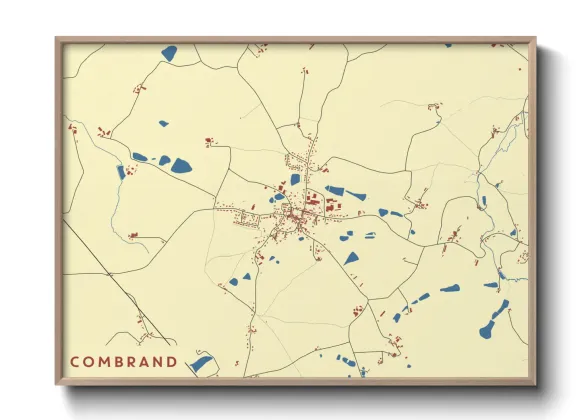Une affiche de carte sur Combrand