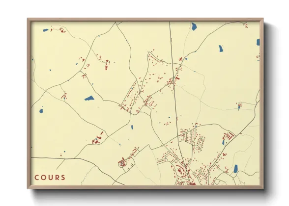 Une affiche de carte sur Cours
