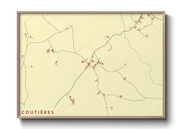 Une affiche de carte sur Coutières