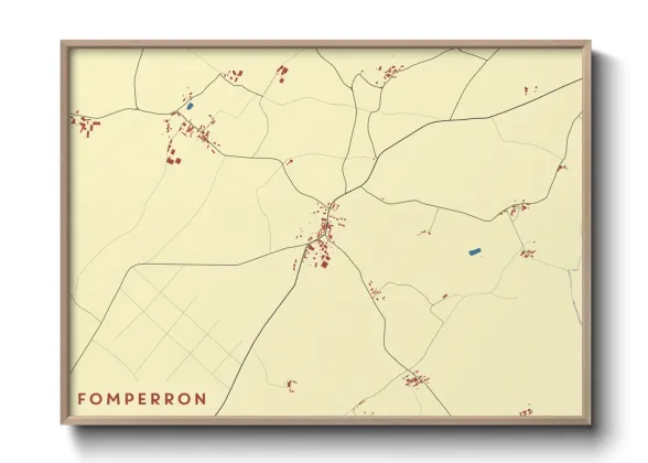Une affiche de carte sur Fomperron
