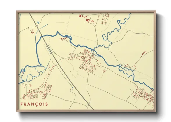 Une affiche de carte sur François