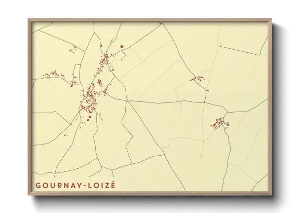 Une affiche de carte sur Gournay-Loizé