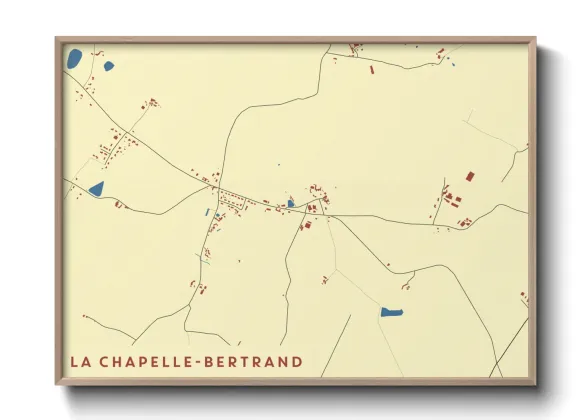 Une affiche de carte sur La Chapelle-Bertrand