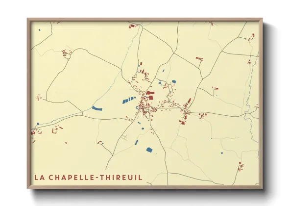 Une affiche de carte sur La Chapelle-Thireuil