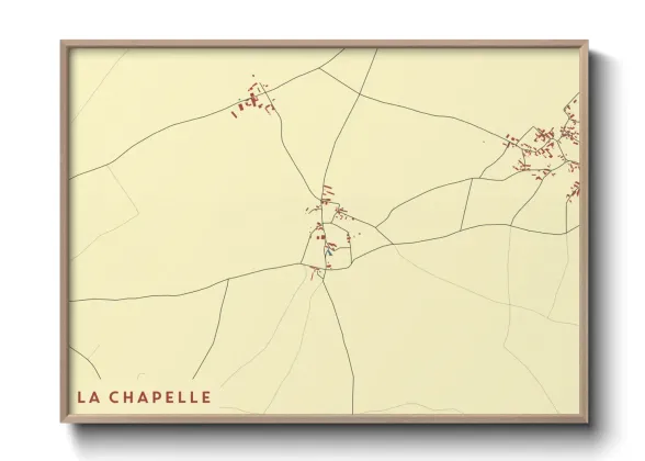 Une affiche de carte sur La Chapelle