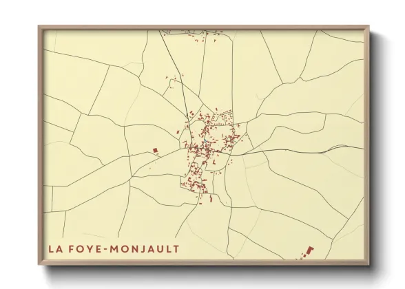 Une affiche de carte sur La Foye-Monjault