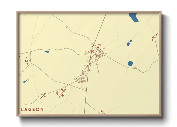 Une affiche de carte sur Lageon