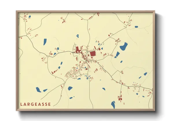 Une affiche de carte sur Largeasse