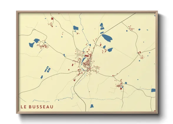 Une affiche de carte sur Le Busseau
