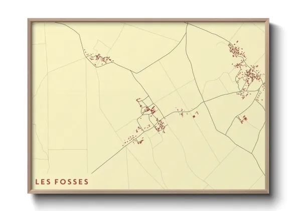 Une affiche de carte sur Les Fosses