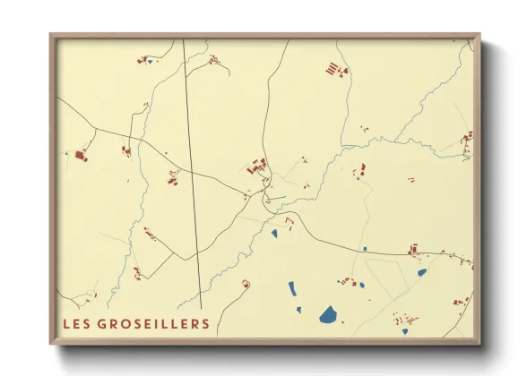 Une affiche de carte sur Les Groseillers