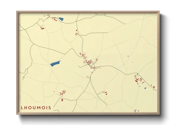 Une affiche de carte sur Lhoumois
