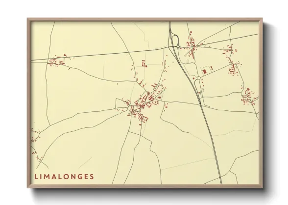 Une affiche de carte sur Limalonges
