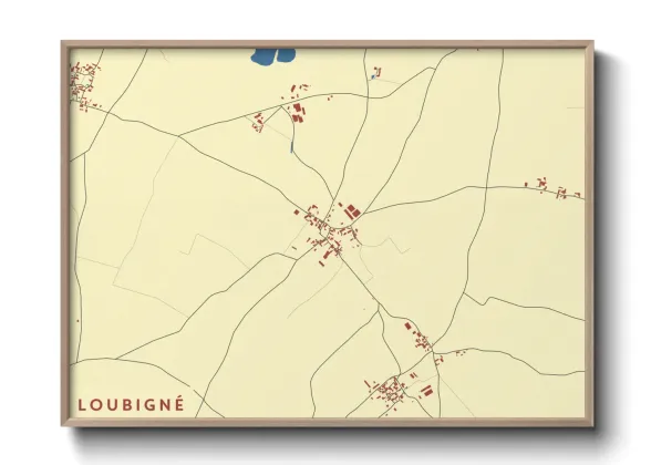 Une affiche de carte sur Loubigné