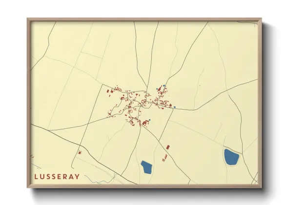 Une affiche de carte sur Lusseray