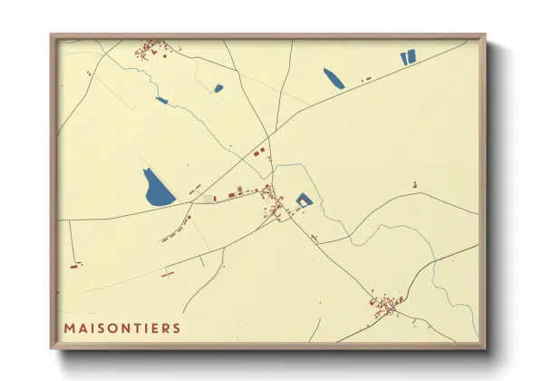 Une affiche de carte sur Maisontiers