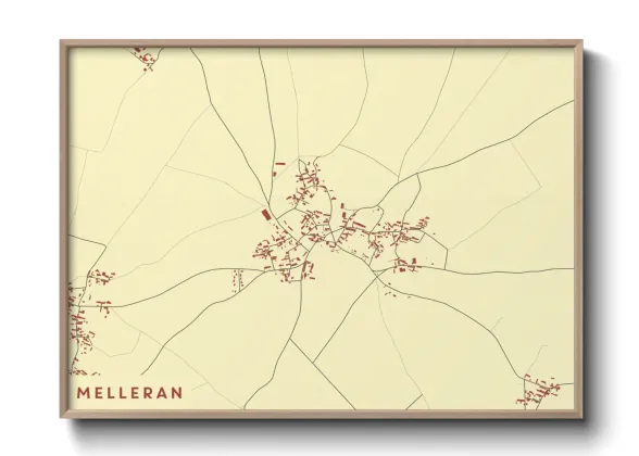 Une affiche de carte sur Melleran
